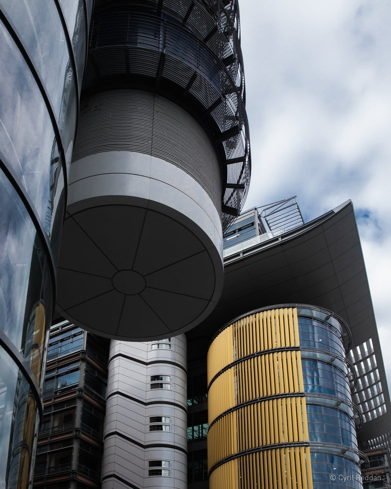 Detailed architecural photography of the Daimler Chrysler Building
