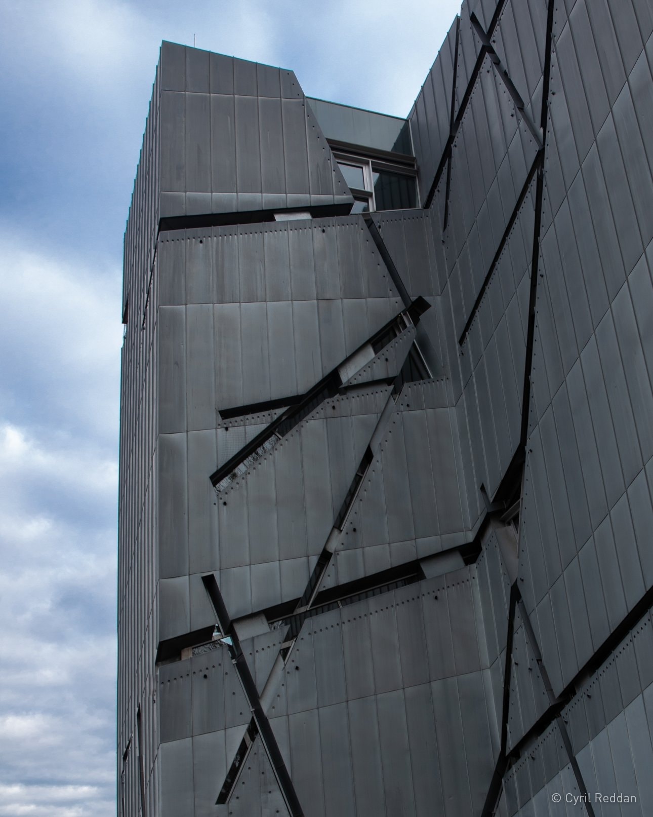 Photo highlighting the architectural materials used in the construction of the Jewish Museum, Lindenstraße