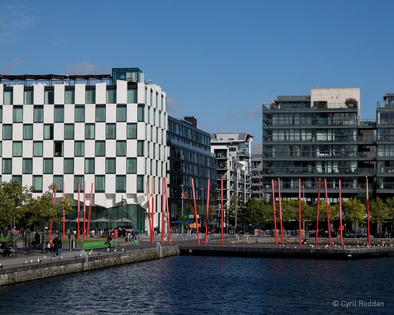 The Maker Hotel in Bord Gais viewed from across the river