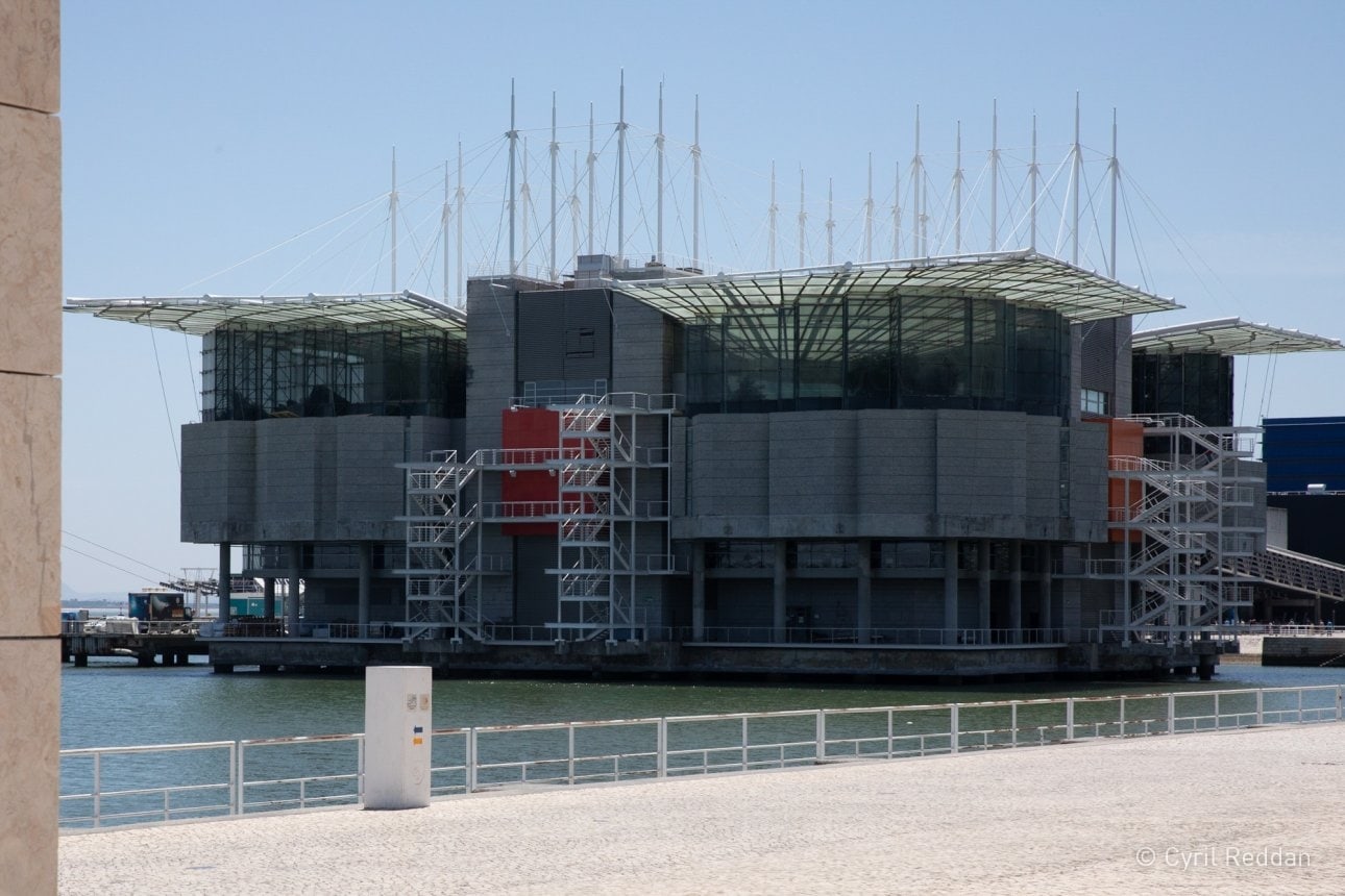 Lisbon Oceanarium photographed from a distance