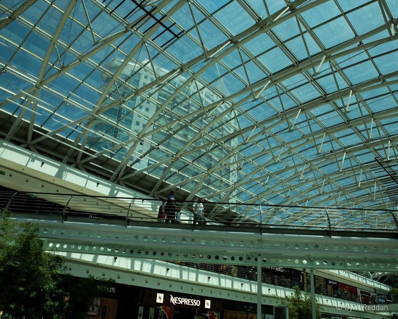 Glass roof structure of the Vasco Da Gama Shopping Centre
