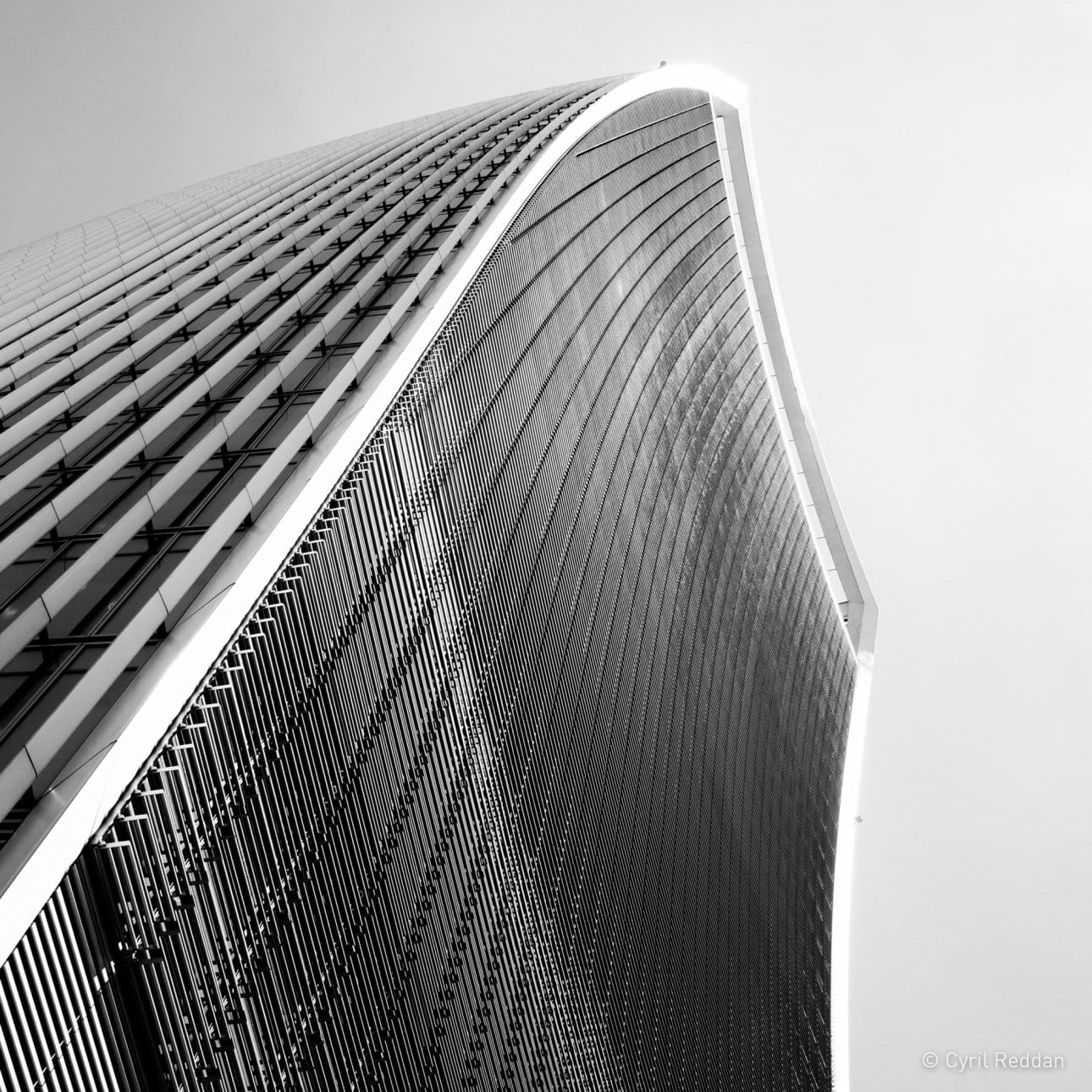 Artistic architectural photograph of the exterior of the Walkie-Talkie building by Rafael Viñoly