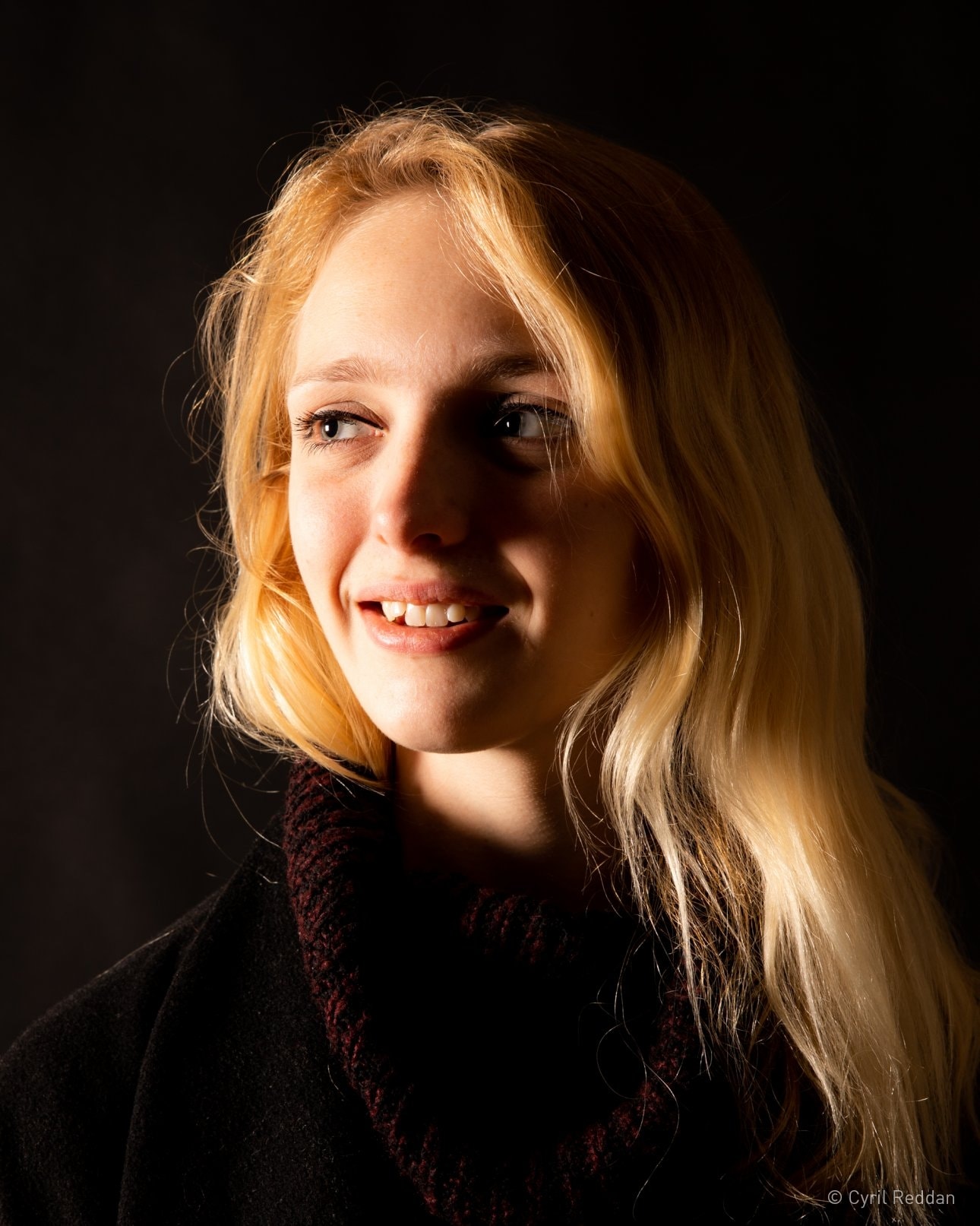 Casual portrait of a blonde woman smiling