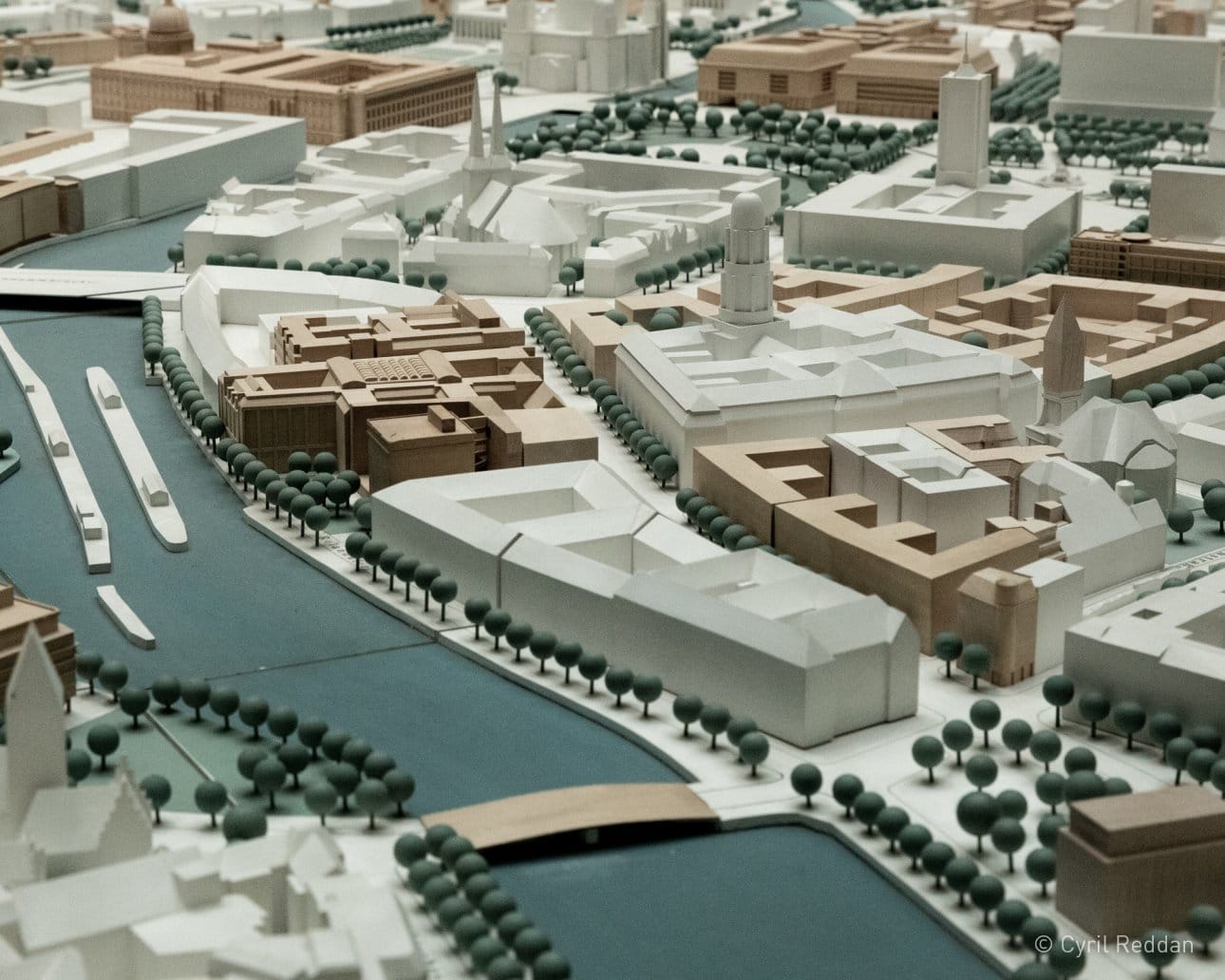 Closeup photography of architectural model