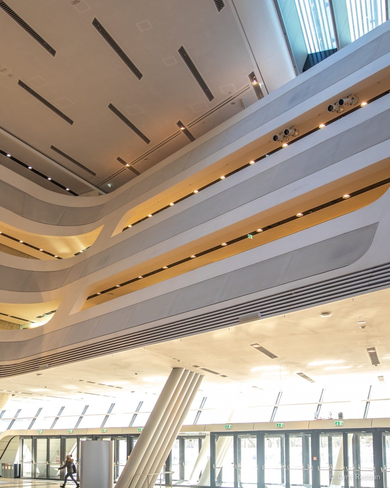 Clean architectural interior design